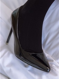 NO.090 Sweet Pea - high heels, thick black silk(39)